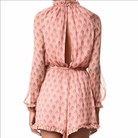 Zimmermann 100% Silk Karmic Stamp Ruffle Romper - Picture 4 of 9
